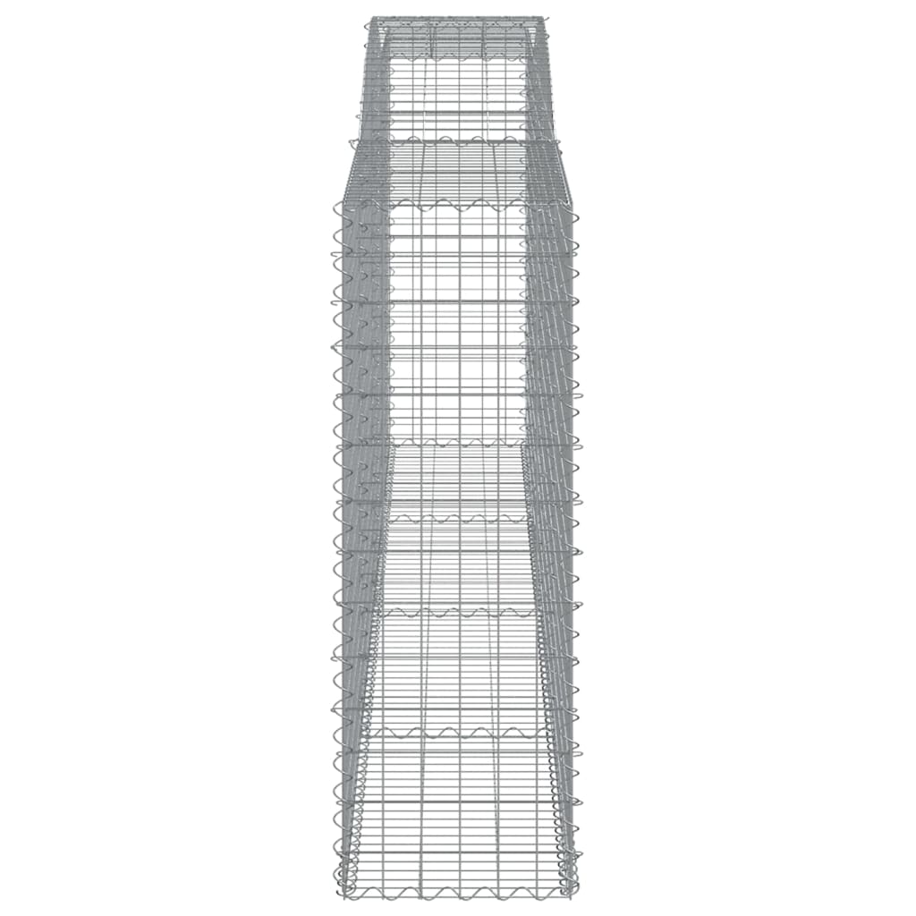 vidaXL Schanskorven 10 st gewelfd 400x50x140/160 cm ijzer