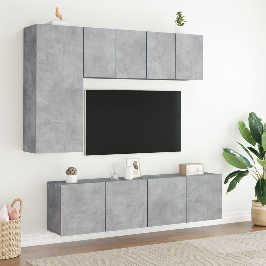 vidaXL Tv-meubel wandgemonteerd 60x30x41 cm betongrijs