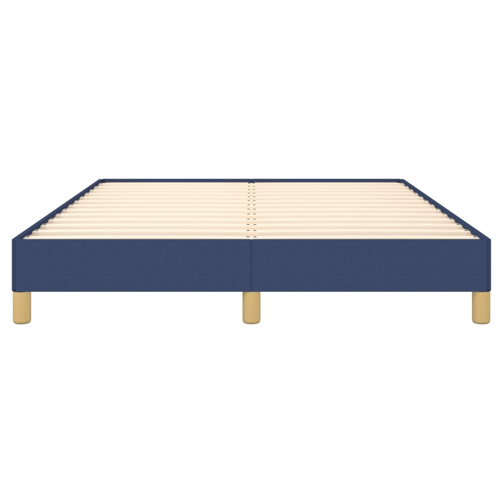 vidaXL Bedframe zonder matras stof blauw 140x190 cm