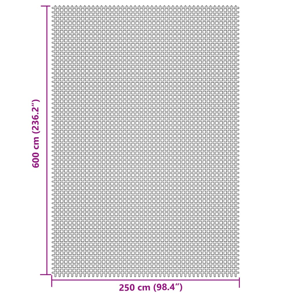 vidaXL Kampeerkleed 6x2,5 m lichtgrijs