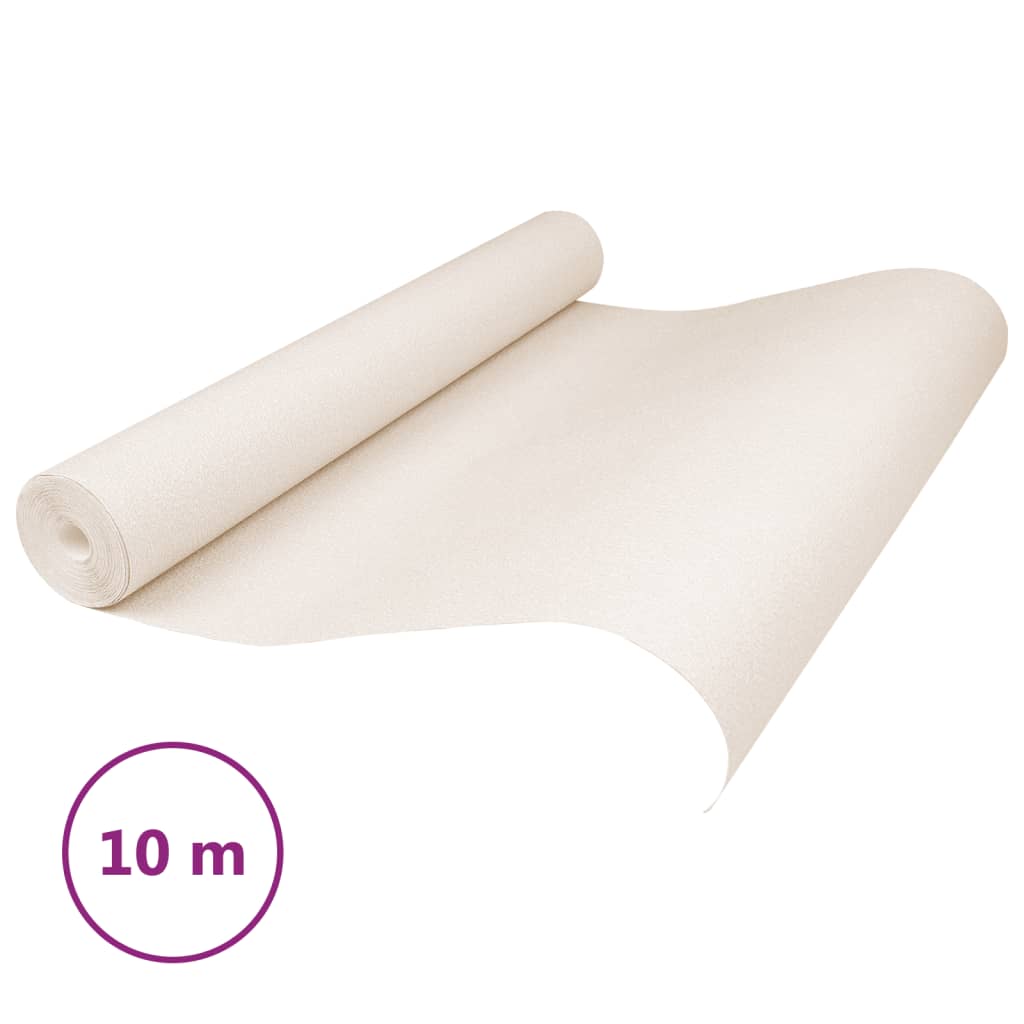 vidaXL Vliesbehang 3D effen 10x0,53 m beige