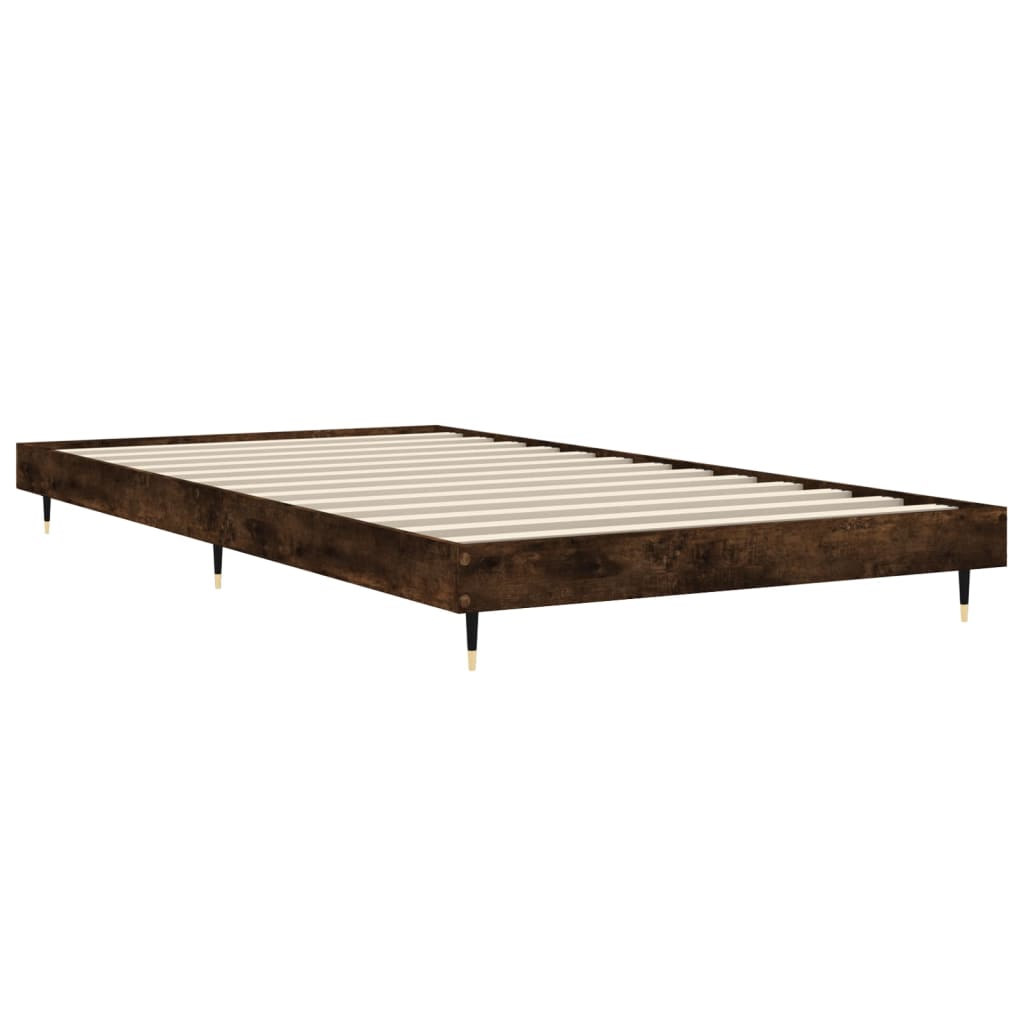 vidaXL Bedframe zonder matras hout gerookt eikenkleurig 100x200 cm