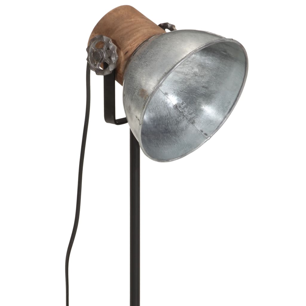 vidaXL Bureaulamp 25 W E27 17x17x50 cm vintage zilverkleurig