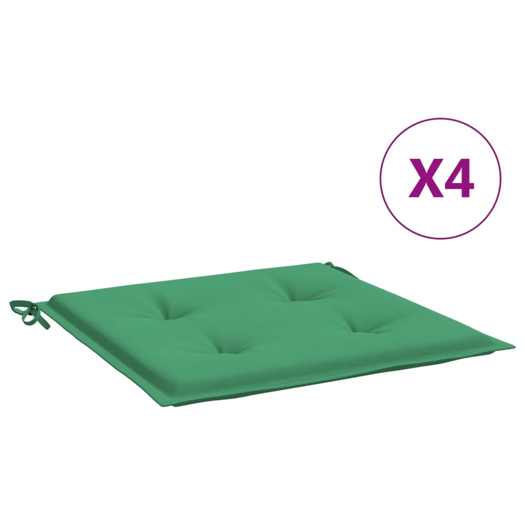 vidaXL Tuinstoelkussens 4 st 50x50x3 cm oxford stof groen