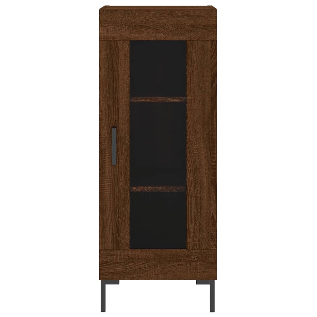 vidaXL Hoge kast 34,5x34x180 cm bewerkt hout bruin eikenkleur