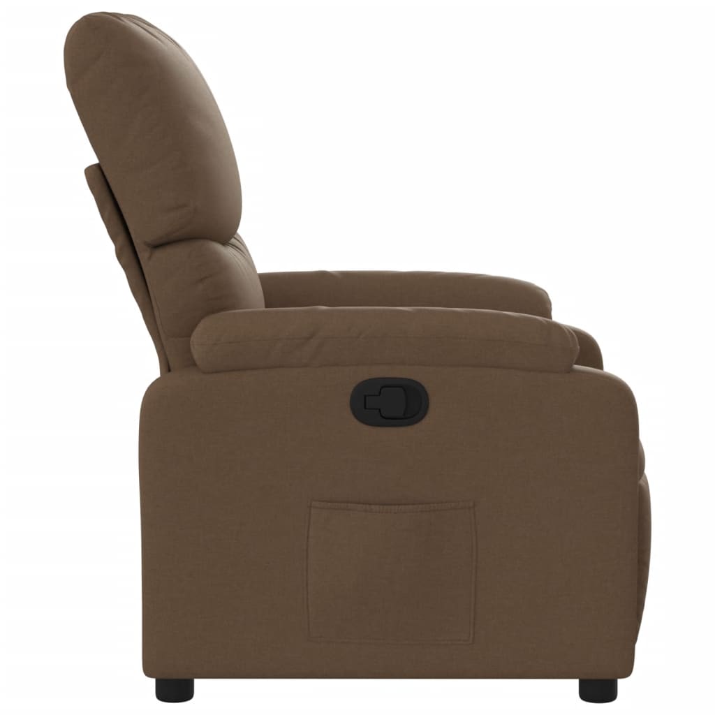 vidaXL Fauteuil verstelbaar stof bruin