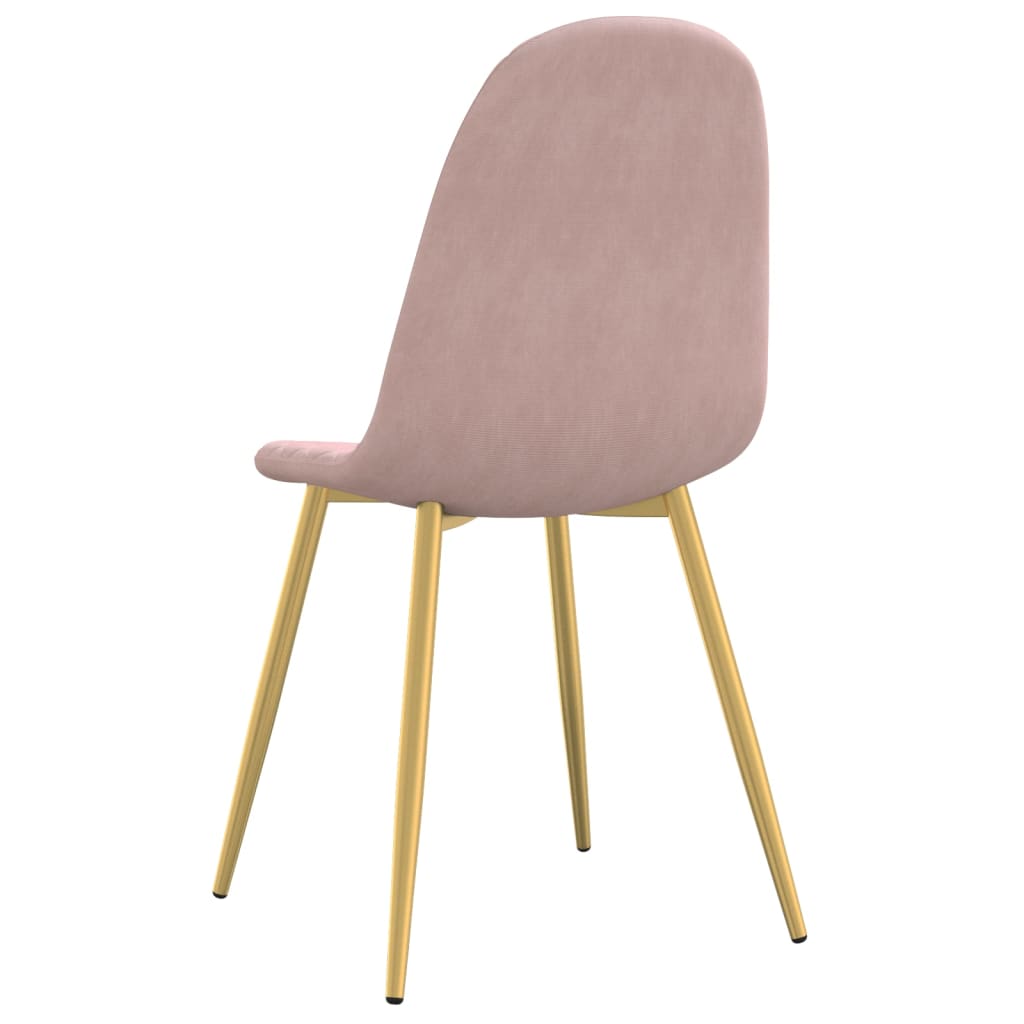 vidaXL Eetkamerstoelen 4 st fluweel roze