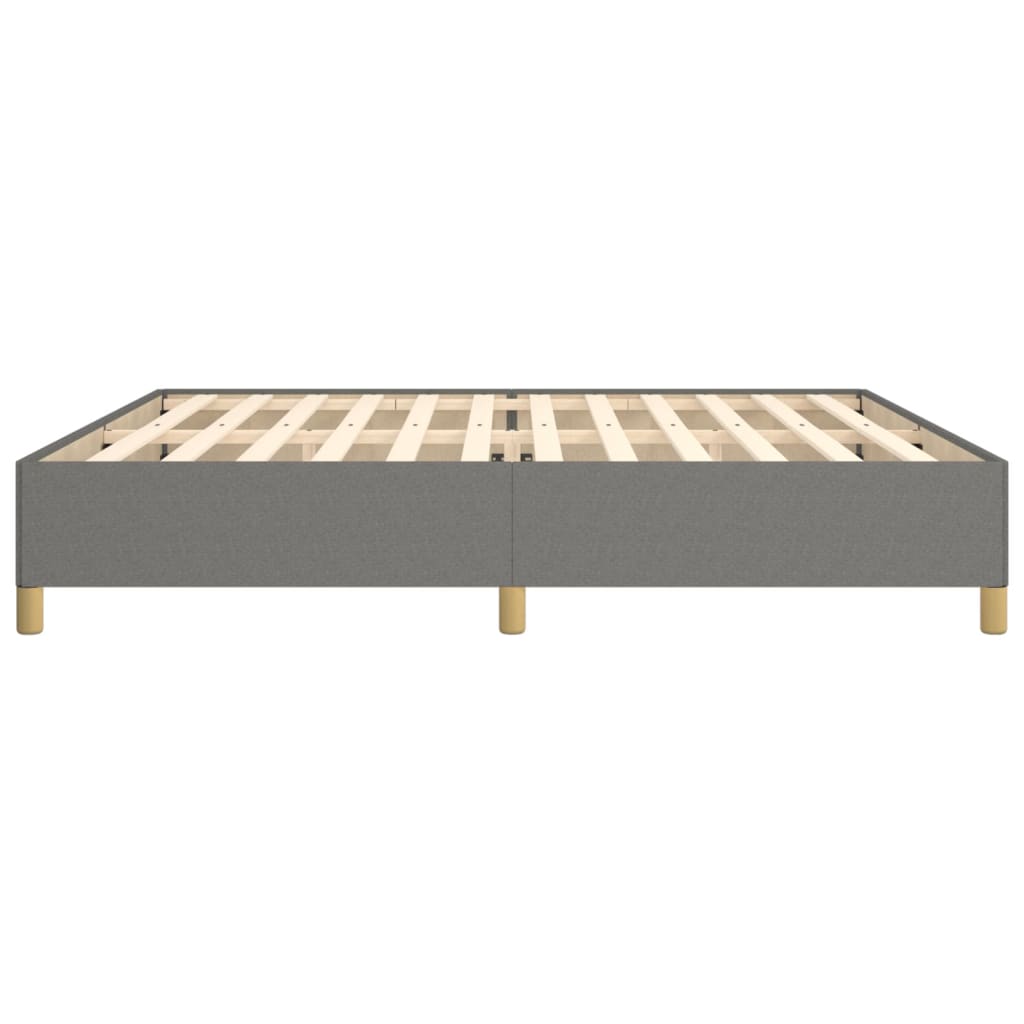 vidaXL Bedframe zonder matras stof donkergrijs 200x200 cm