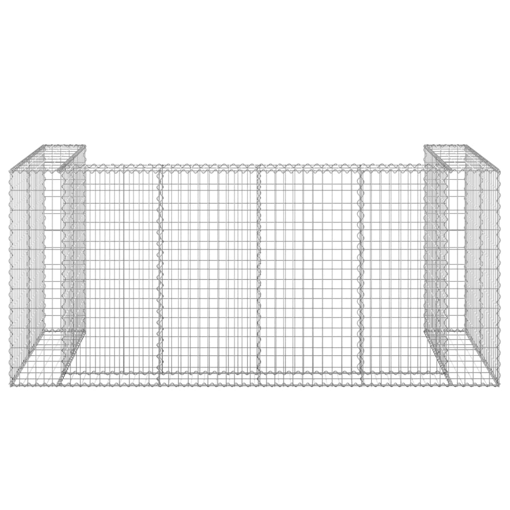 vidaXL Schanskorf voor containers 254x100x110 cm gegalvaniseerd staal