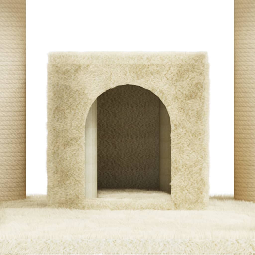 vidaXL Kattenmeubel met sisal krabpalen 171 cm crèmekleurig