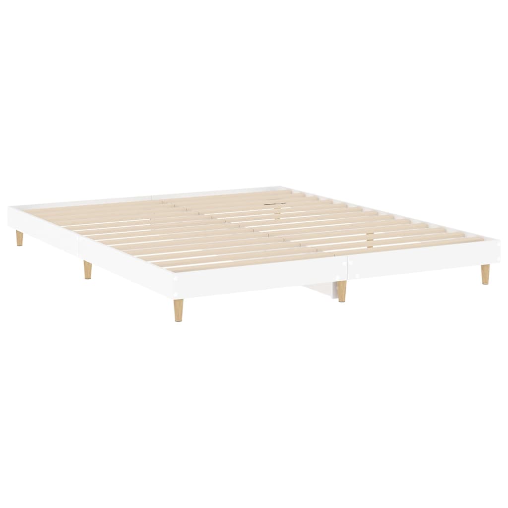 vidaXL Bedframe bewerkt hout wit 140x200 cm