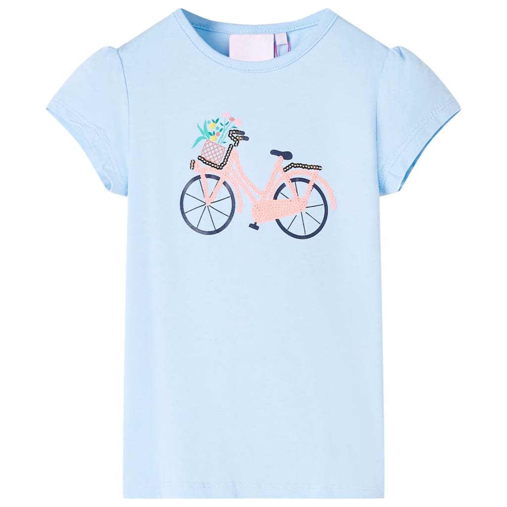 Kindershirt 104 lichtblauw