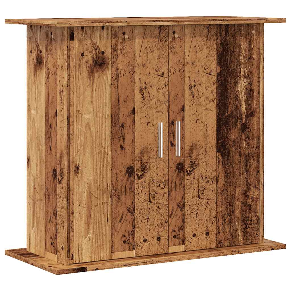 vidaXL Aquariumstandaard 81x36x73 cm bewerkt hout oud houtkleurig