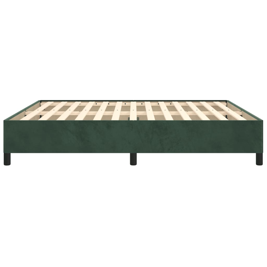 vidaXL Bedframe fluweel donkergroen 160x200 cm