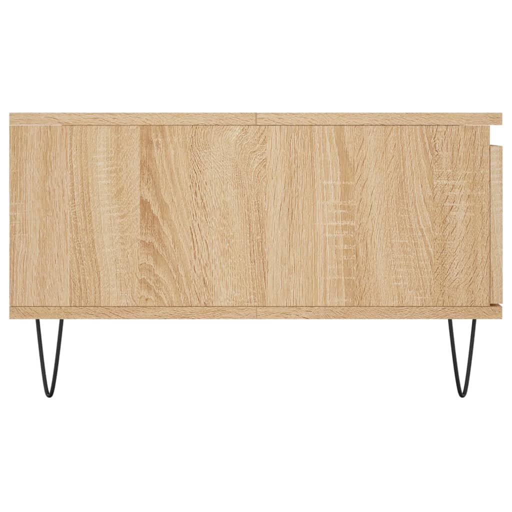 vidaXL Salontafel 90x60x35 cm bewerkt hout sonoma eikenkleurig