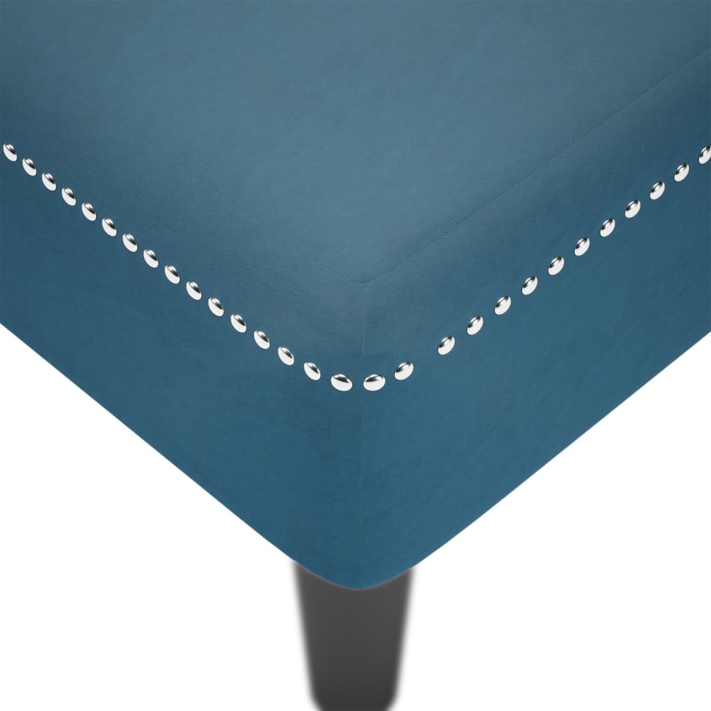 vidaXL Chaise longue met kussen en rechterarmleuning fluweel blauw