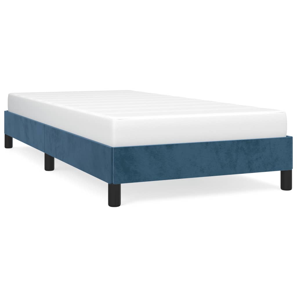 vidaXL Bedframe fluweel donkerblauw 100x200 cm