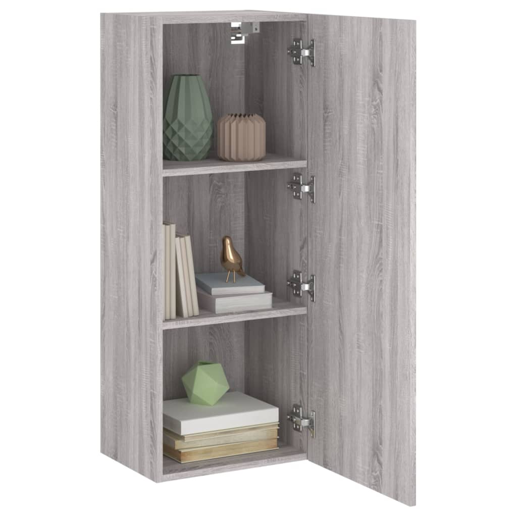 vidaXL Tv-wandmeubel 40,5x30x102 cm bewerkt hout grijs sonoma