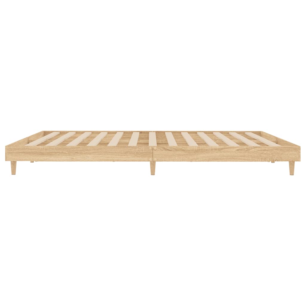 vidaXL Bedframe zonder matras hout sonoma eikenkleurig 140x200 cm