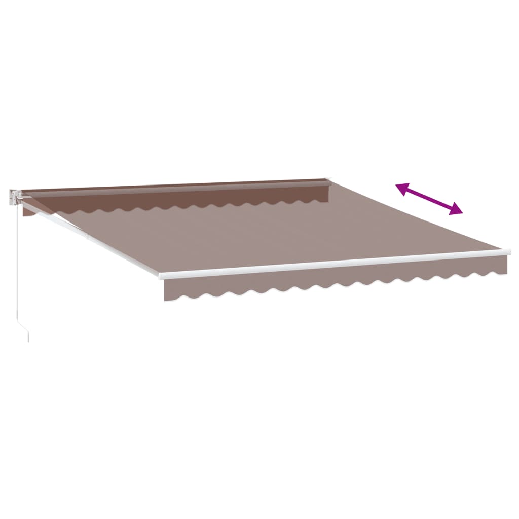 vidaXL Luifel handmatig uittrekbaar 400x300 cm bruin