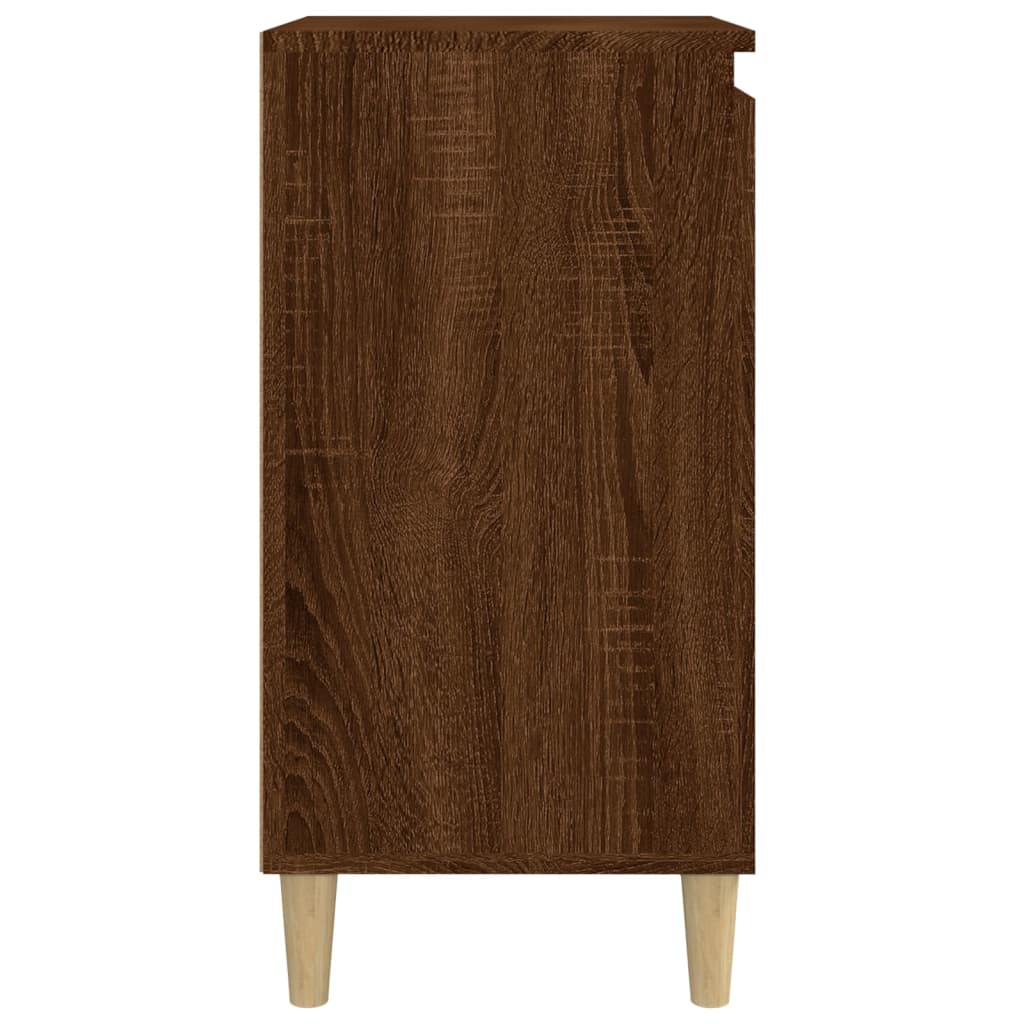 vidaXL Nachtkastje 40x35x70 cm bewerkt hout bruin eikenkleur