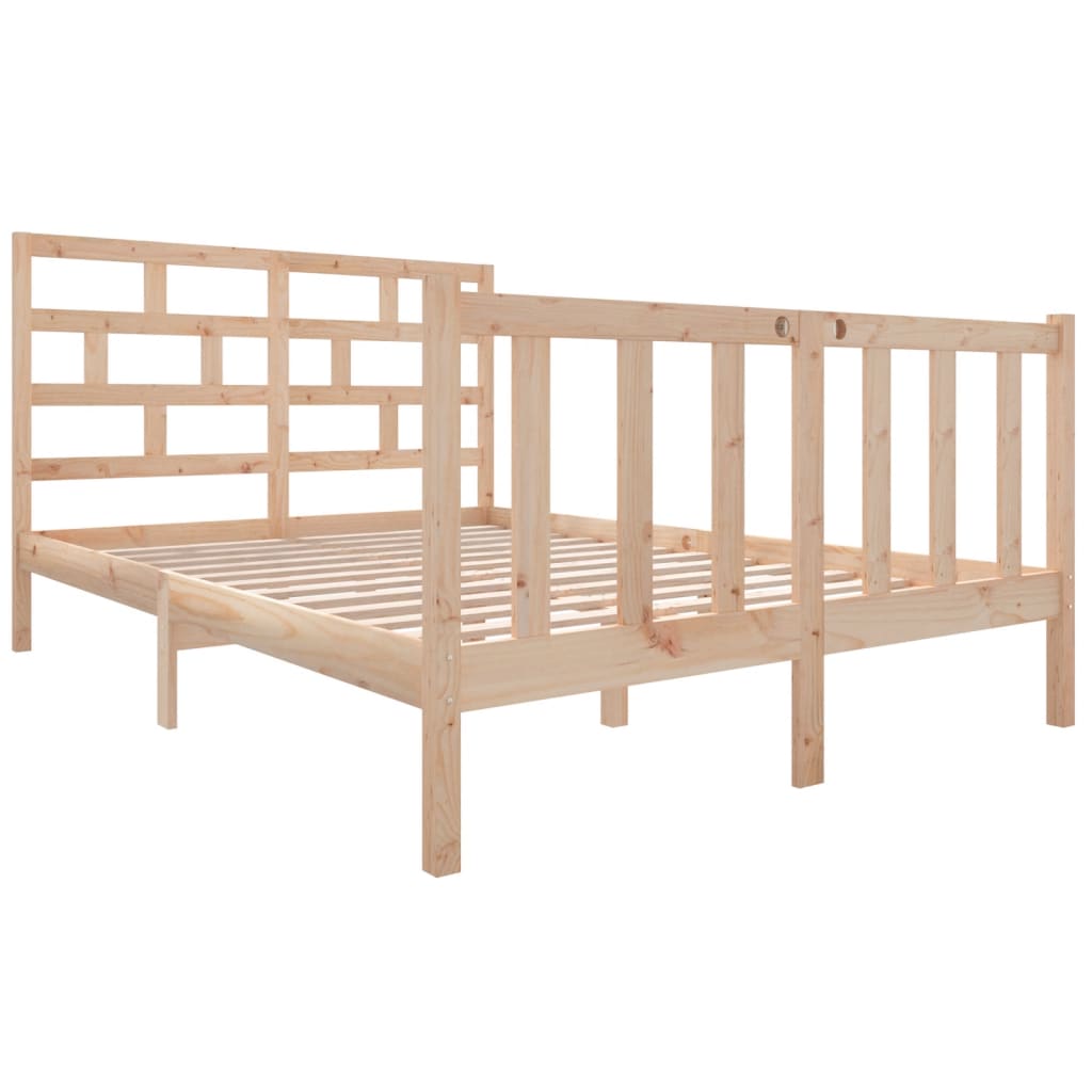 vidaXL Bedframe massief grenenhout 120x190 cm