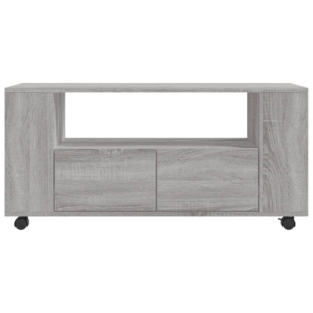 vidaXL Tv-meubel 102x34,5x43 cm bewerkt hout grijs sonoma eikenkleurig