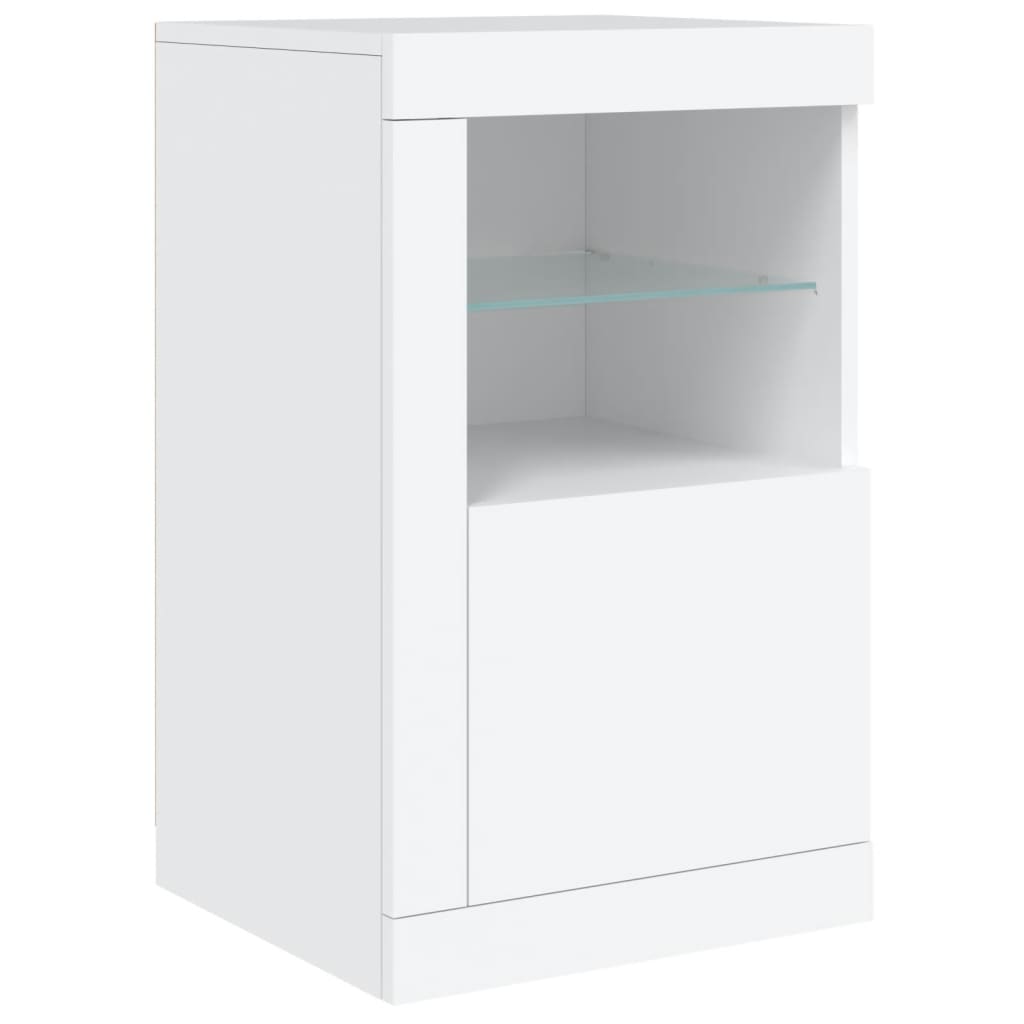 vidaXL Dressoir met LED-verlichting 163x37x67 cm wit