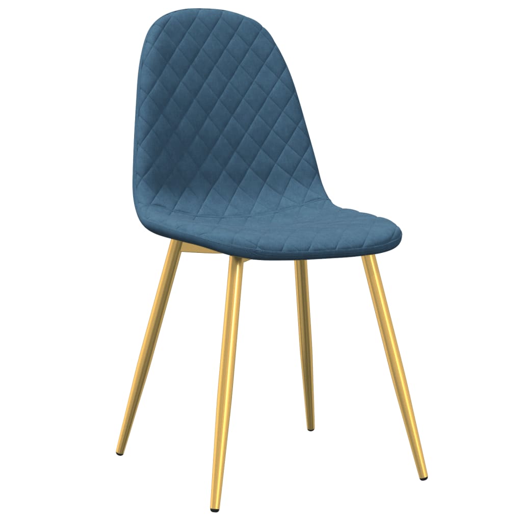 vidaXL Eetkamerstoelen 2 st fluweel blauw