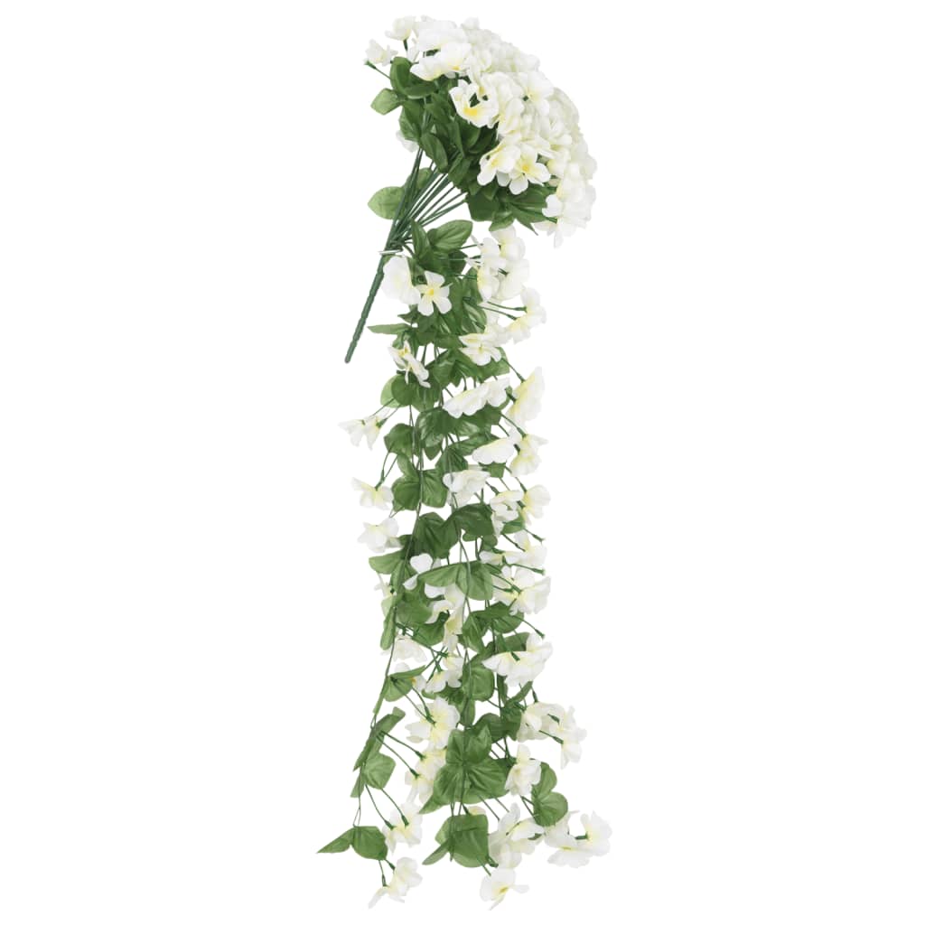 vidaXL Kerstslingers met bloemen 3 st 85 cm wit