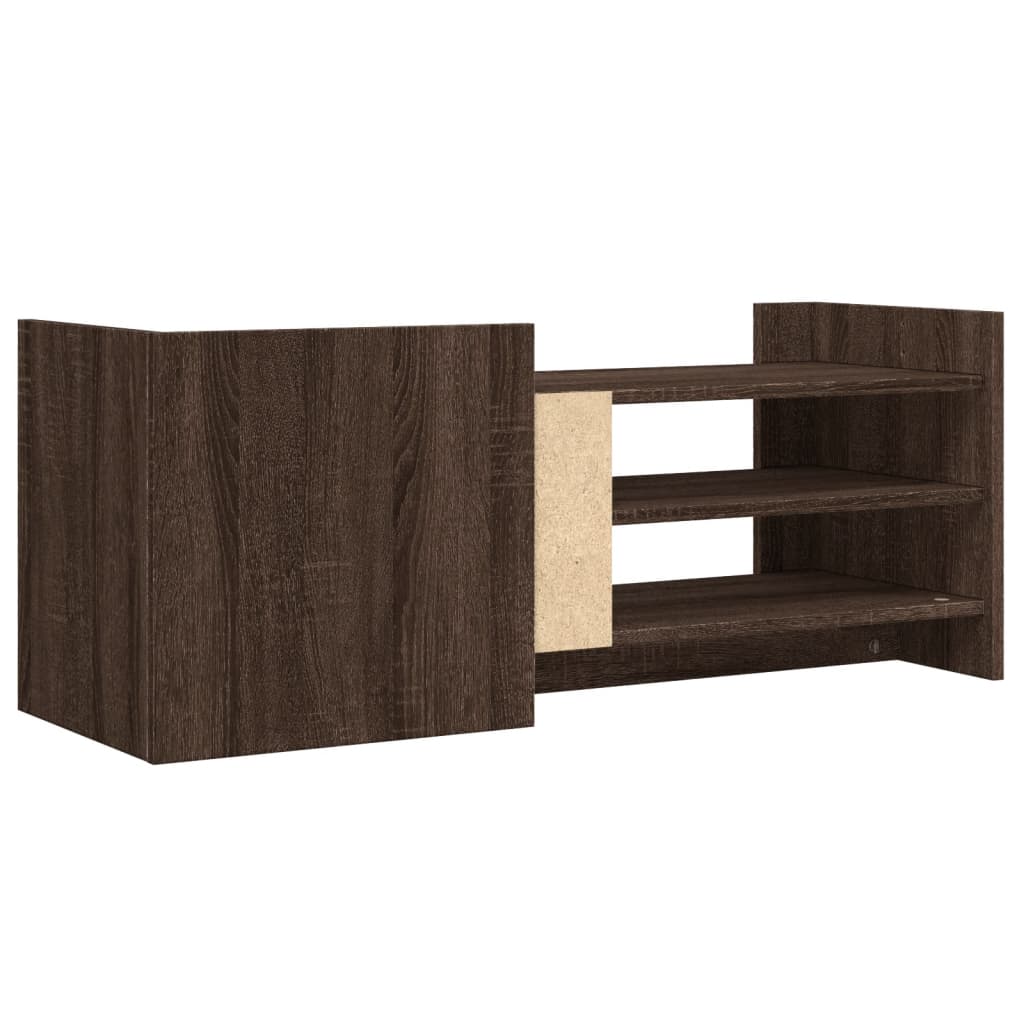 vidaXL Tv-meubel 100x35x40 cm bewerkt hout bruin eikenkleur