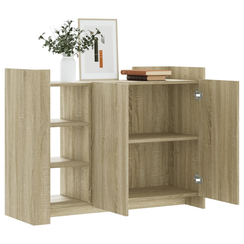 vidaXL Dressoir 100x35x75 cm bewerkt hout sonoma eikenkleurig