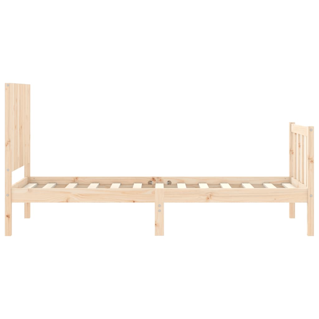 vidaXL Bedframe met hoofdbord massief hout