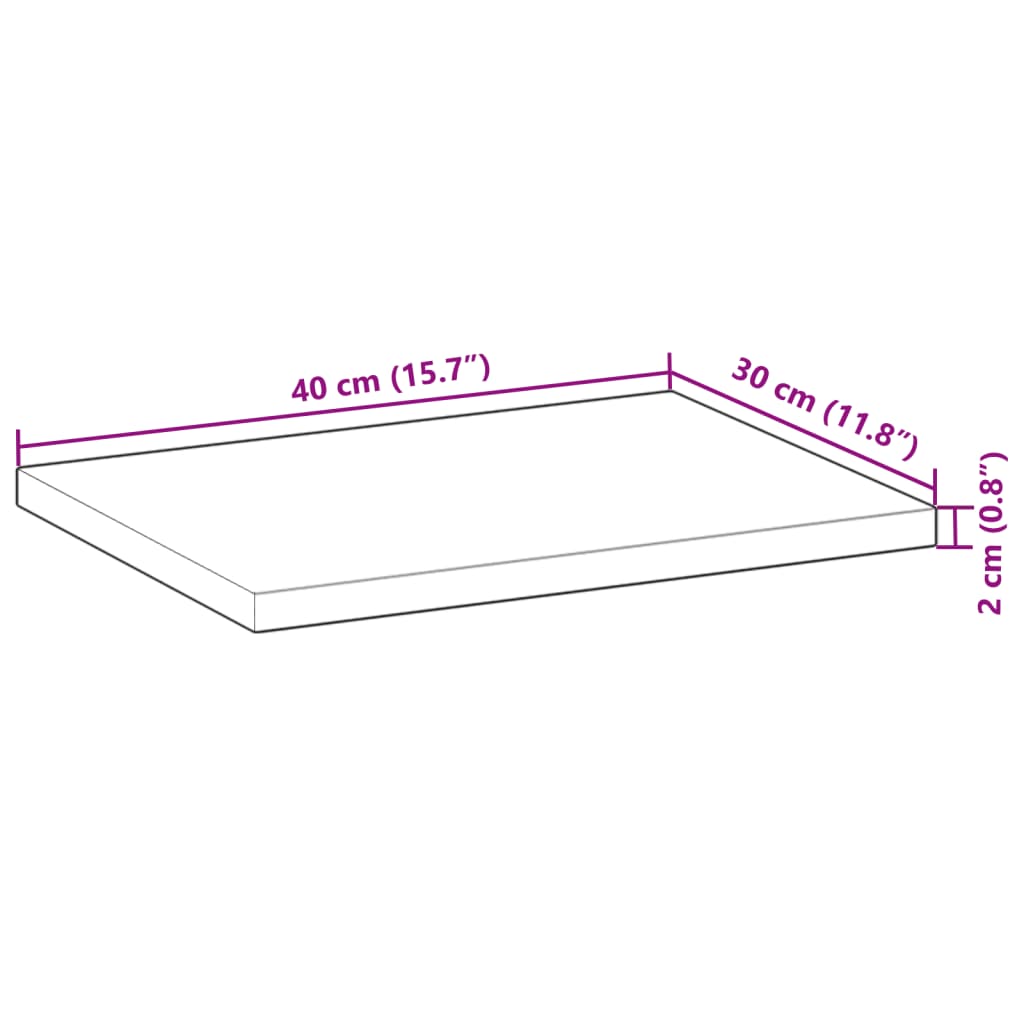 vidaXL Wandschappen 3 st zwevend olieafwerking 40x30x2 cm acaciahout