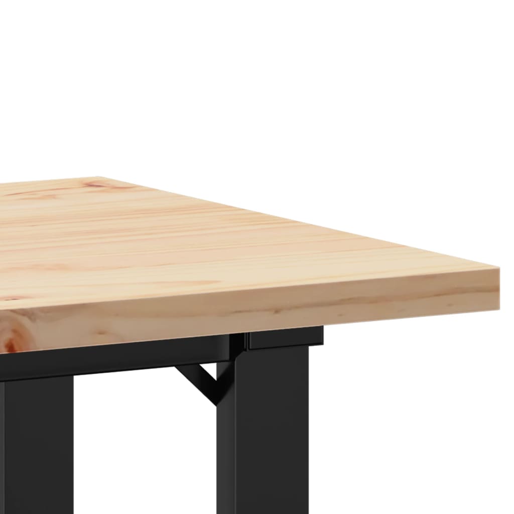 vidaXL Eettafel O-frame 50x50x75,5 cm massief grenenhout en gietijzer