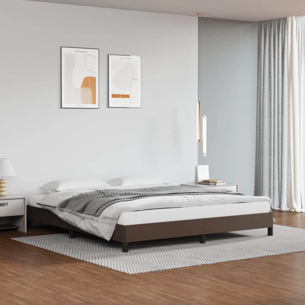 vidaXL Bedframe kunstleer bruin 180x200 cm