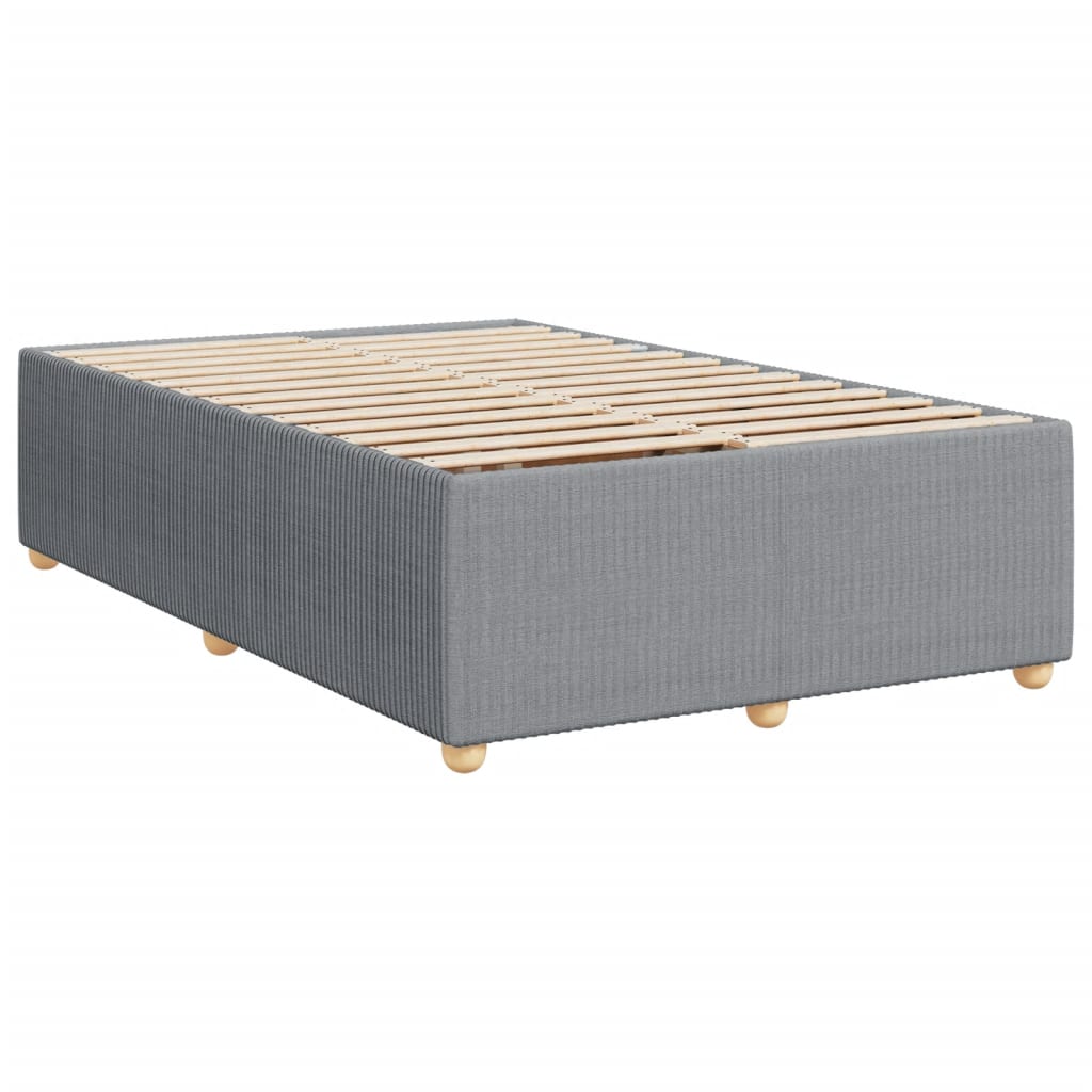 vidaXL Boxspring met matras stof lichtgrijs 120x190 cm