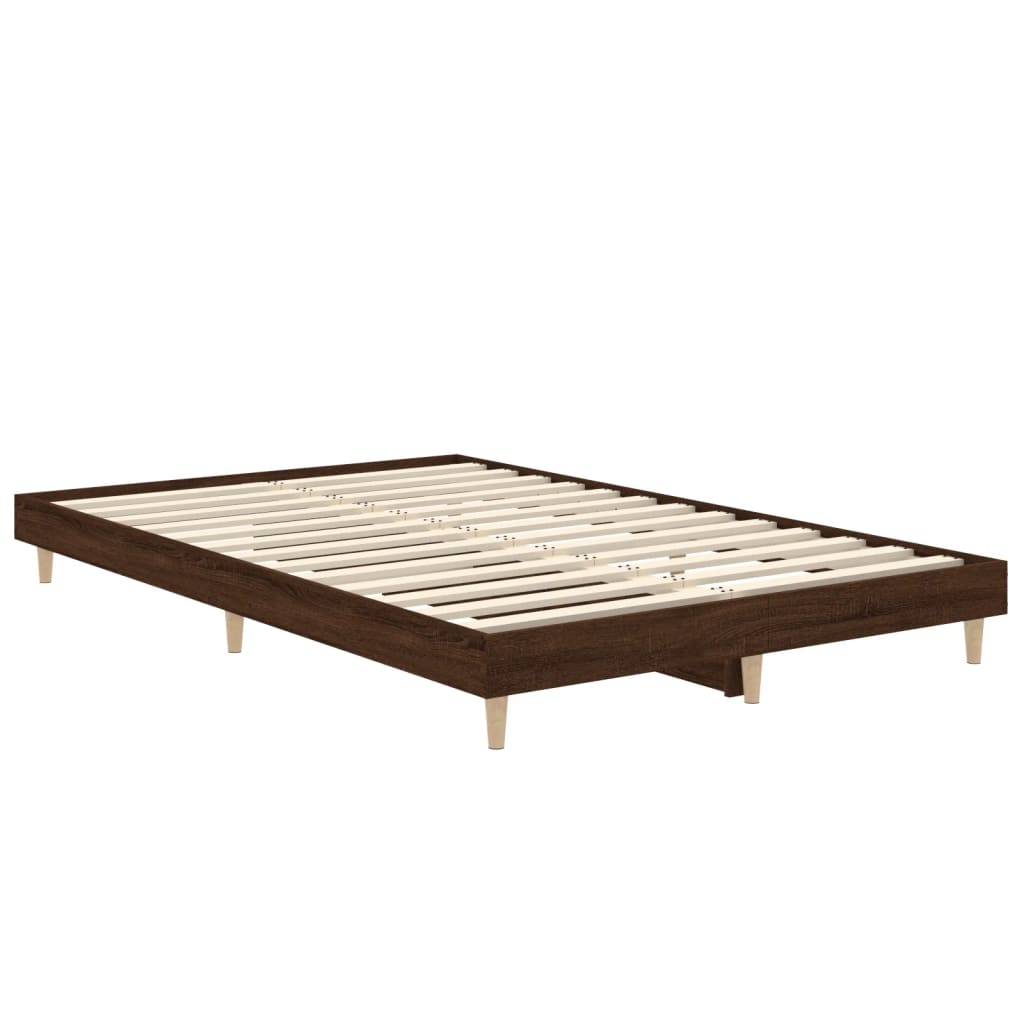 vidaXL Bedframe zonder matras bewerkt hout bruin eikenkleur 120x190 cm