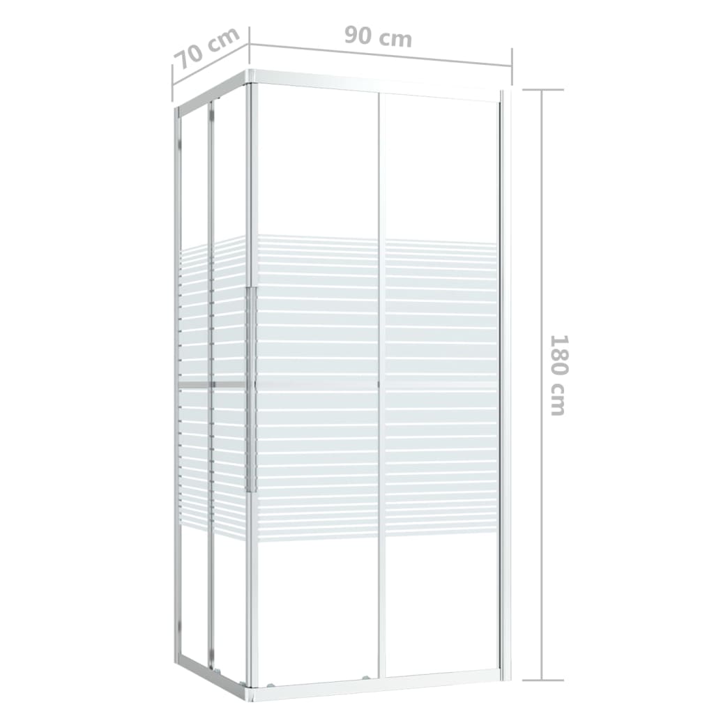 vidaXL Douchecabine 90x70x180 cm ESG