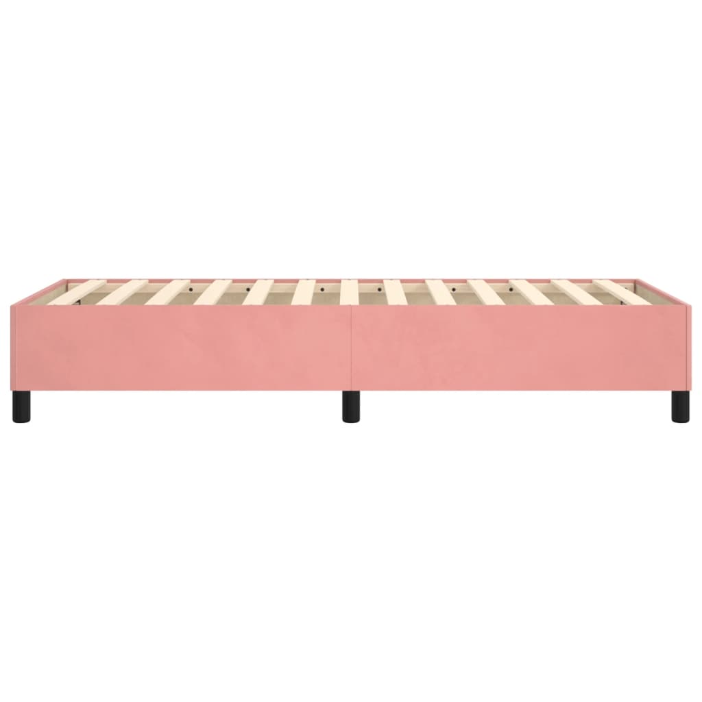 vidaXL Bedframe fluweel roze 100x200 cm