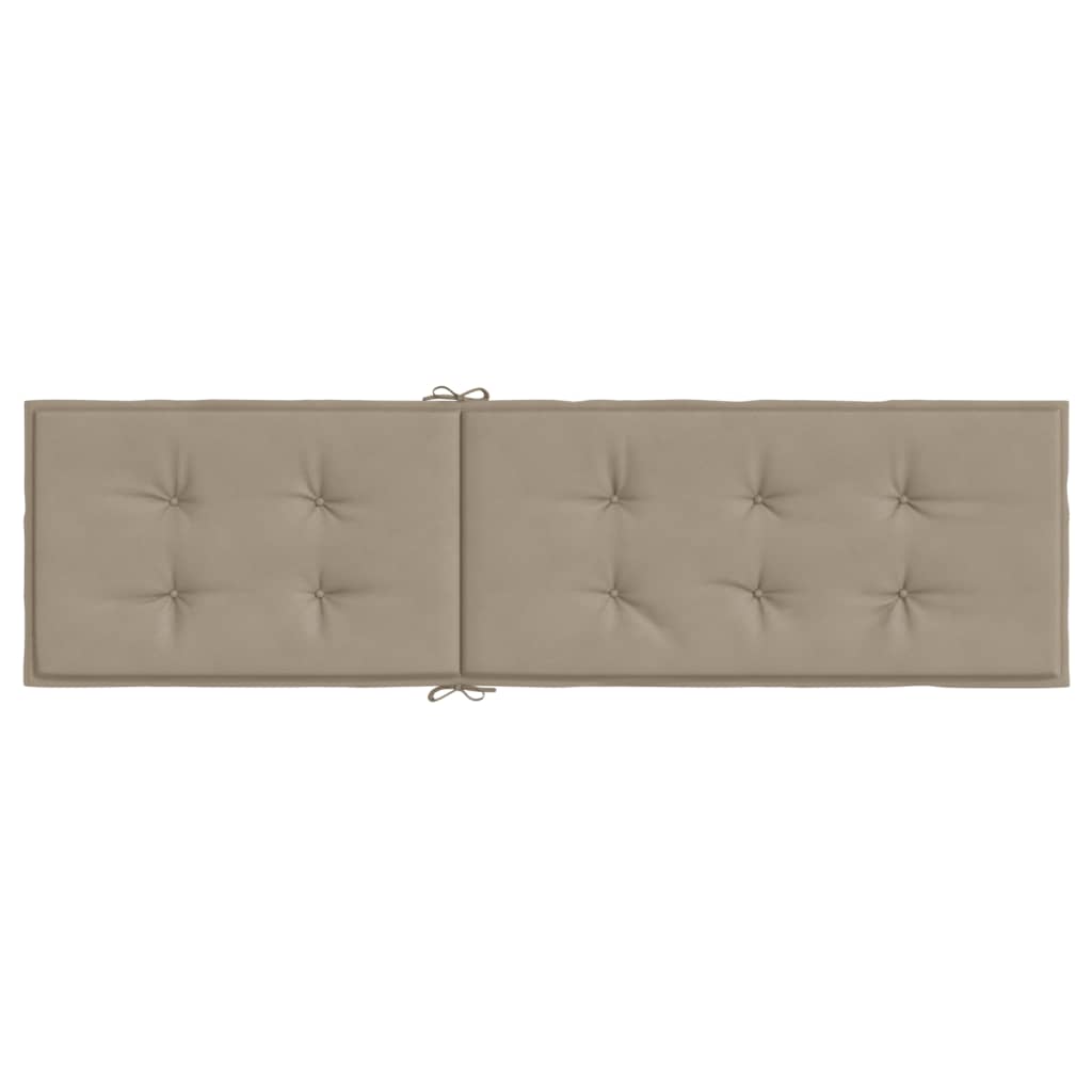 vidaXL Terrasstoelkussen (75+105)x50x4 cm taupe