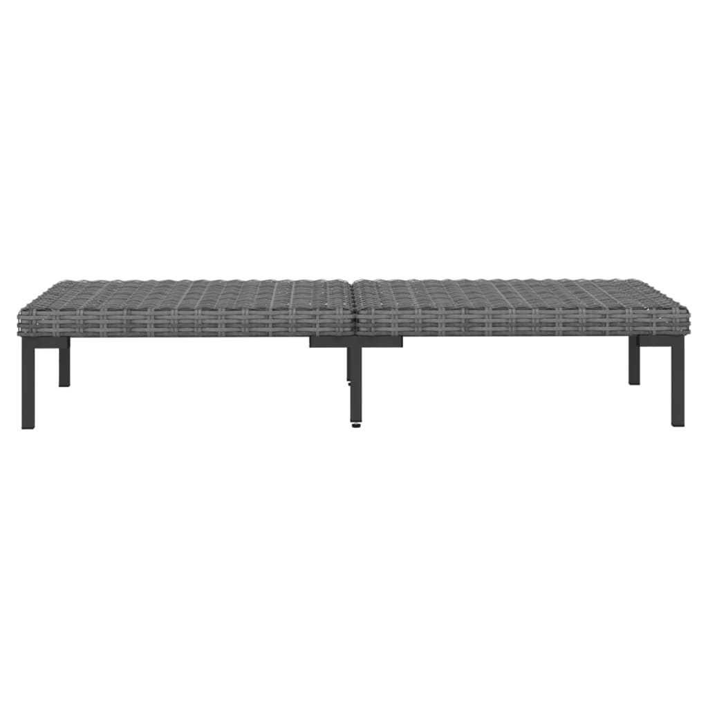 vidaXL 8-delige Loungeset met kussens poly rattan donkergrijs