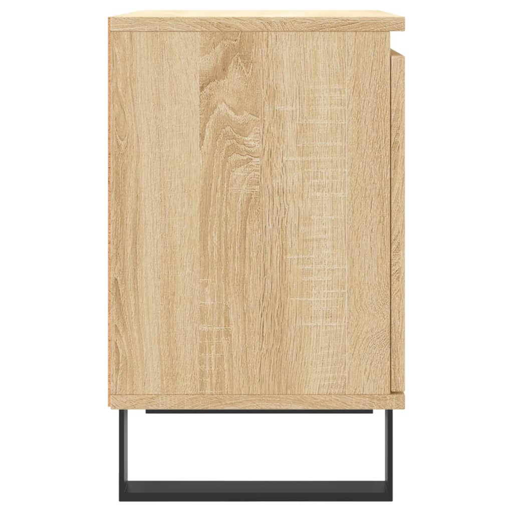 vidaXL Nachtkastjes 2 st 40x30x50 cm bewerkt hout sonoma eikenkleurig