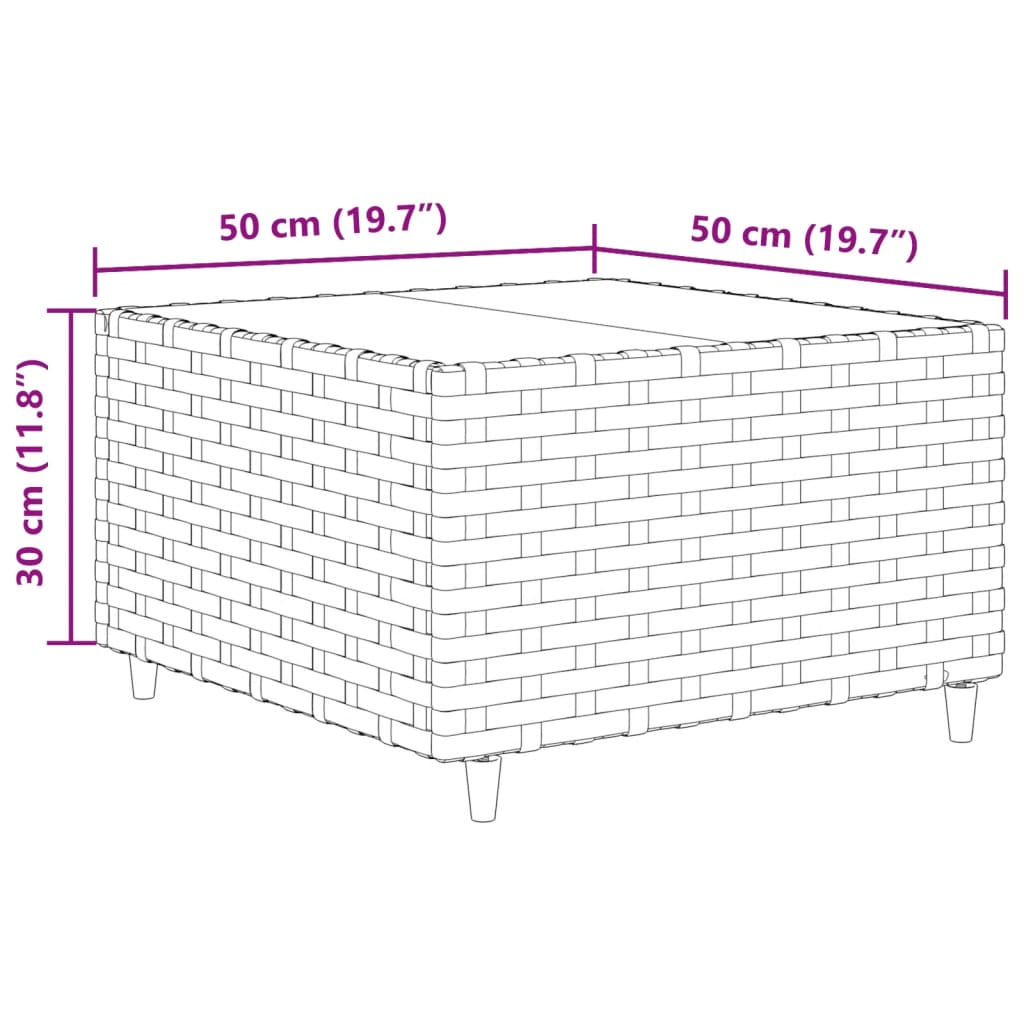 vidaXL 7-delige Loungeset met kussens poly rattan bruin