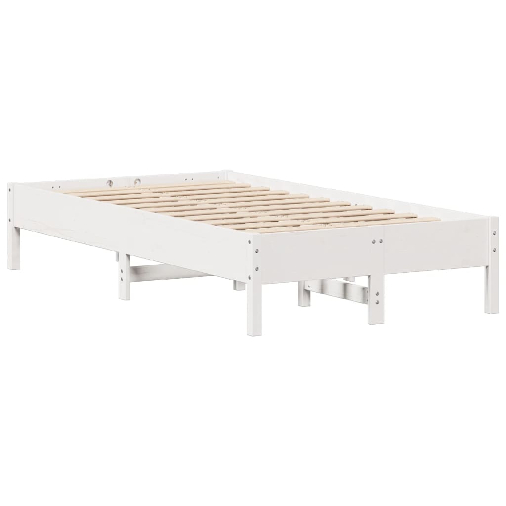 vidaXL Bedframe zonder matras massief grenenhout wit 90x200 cm