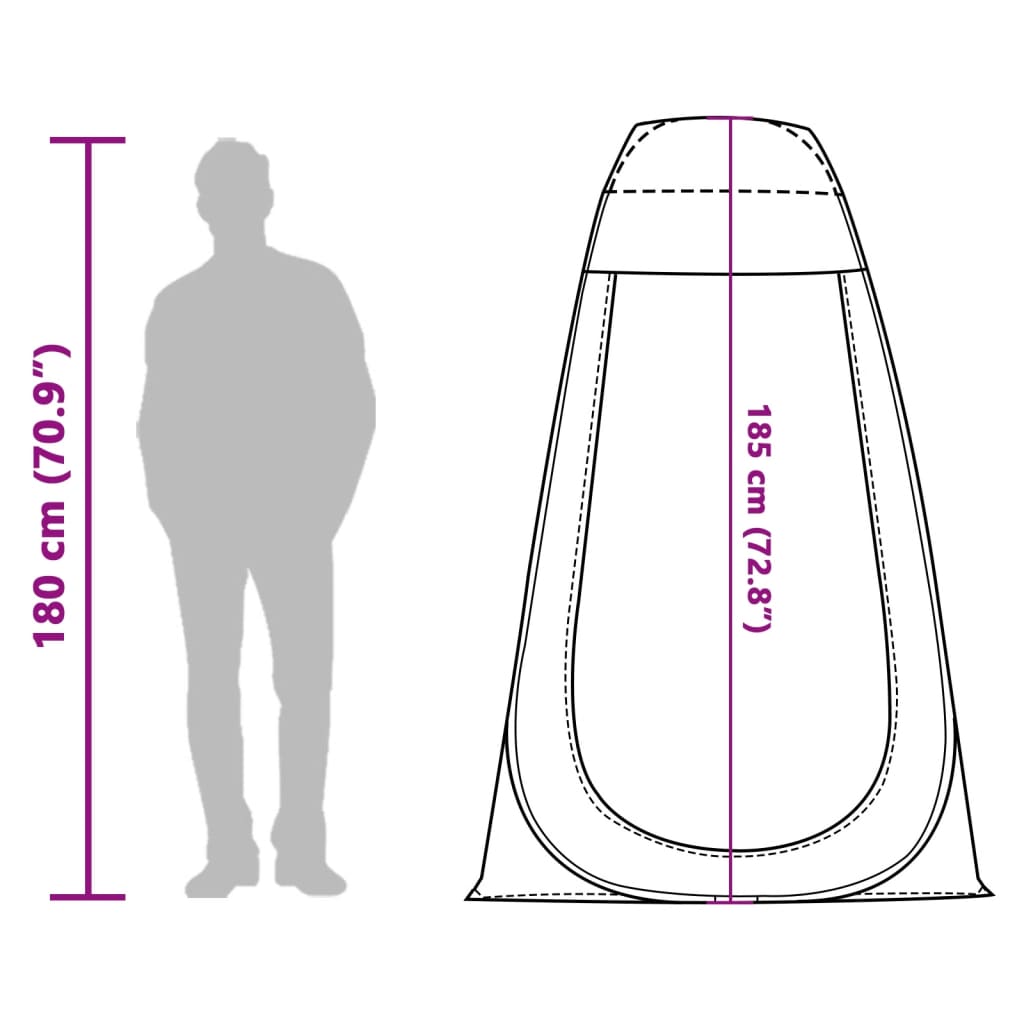 vidaXL Privacytent pop-up waterdicht groen