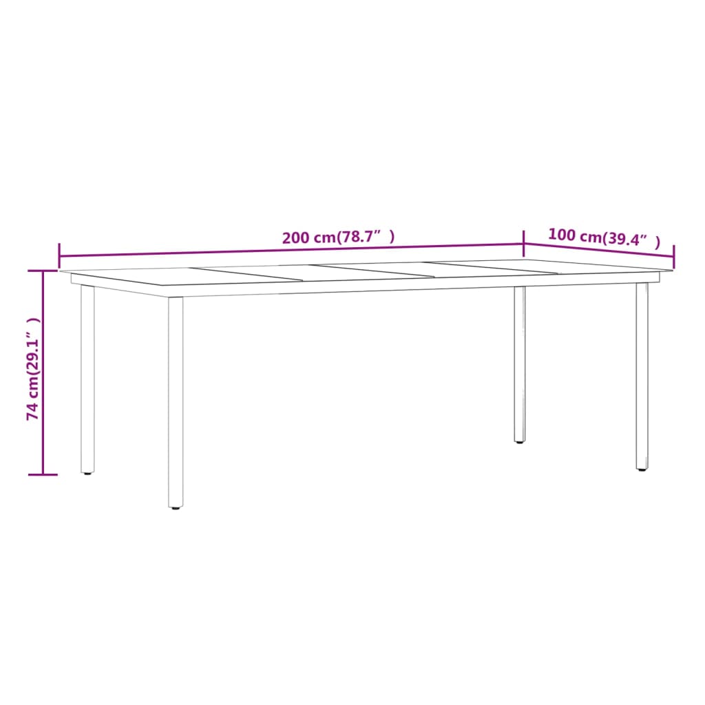 vidaXL 9-delige Tuinset met kussens poly rattan en glas