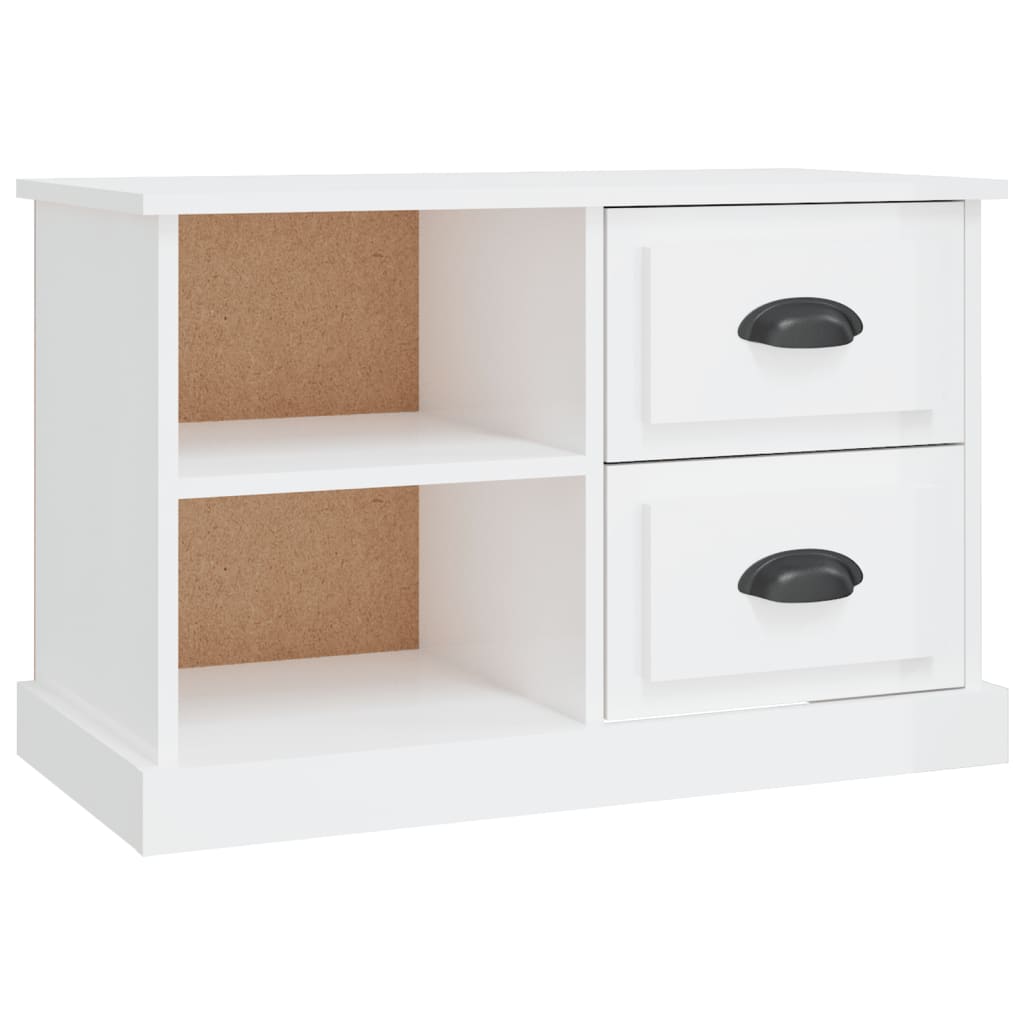 vidaXL Tv-meubel 73x35,5x47,5 cm bewerkt hout hoogglans wit