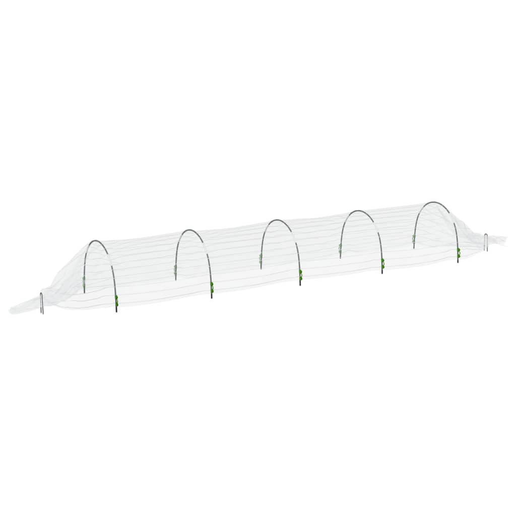 vidaXL Kweektunnels 2 st 1,5x5 m glasvezel en polypropeen