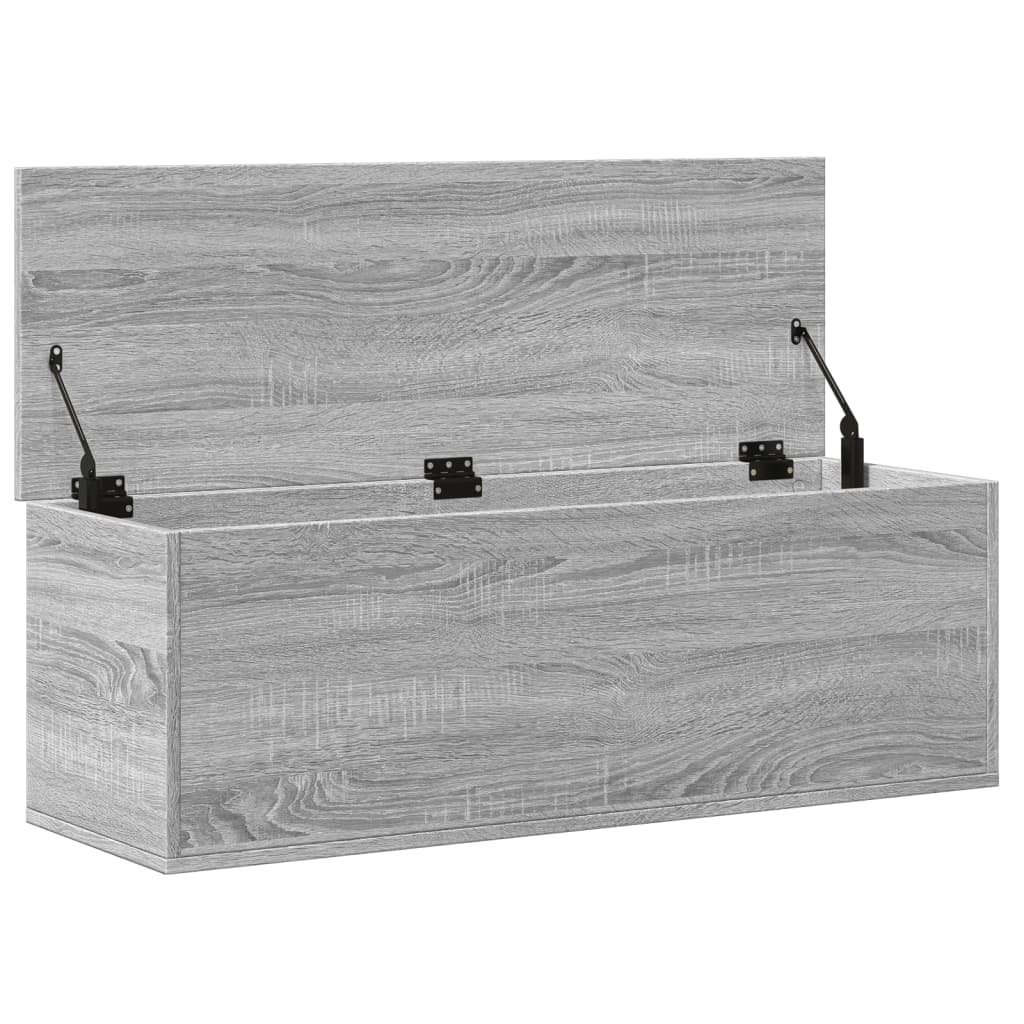 vidaXL Opbergbox 102x35x35 cm bewerkt hout grijs sonoma eikenkleurig